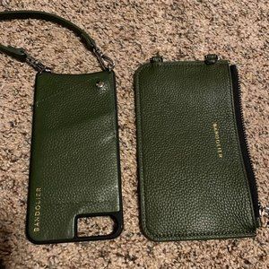 Bandolier Emma Crossbody iPhone Case & Pouch Green